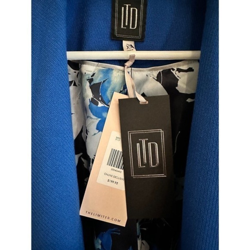 The Limited, LTD The Limited Luxe‎ Collection Blue Coat, Size XS Tall - NWT - Picture 6 of 7